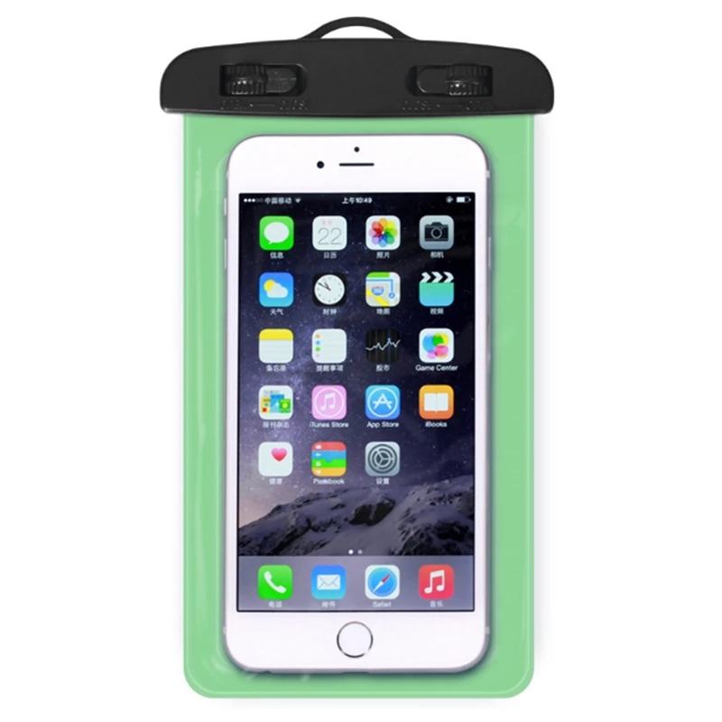 Универсальный Водонепроницаемый Чехол для сотовых телефонов, Портативная сумка, удобная в использовании, легкая водонепроницаемая сумка для телефона, сумки для плавания - Цвет: Green