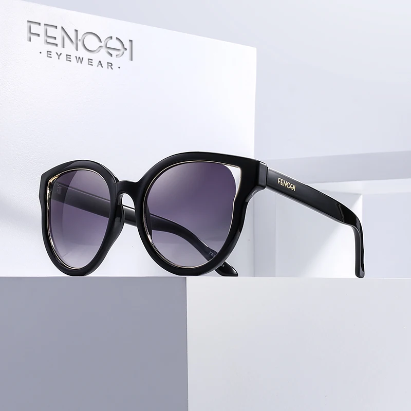 

FENCHI Cat Eye Sunglasses Women Brand Design Mirror Cat Ear glasses UV400 Driving Sunglasses Fashion Retro Vintage