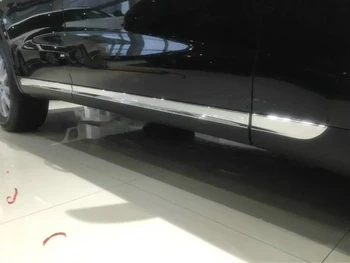 

Car Styling ABS Chrome Side Exterior Door Body Molding Bottom Cover Trims Bumper Protector 6Pcs For Maserati Levante 2016 2017