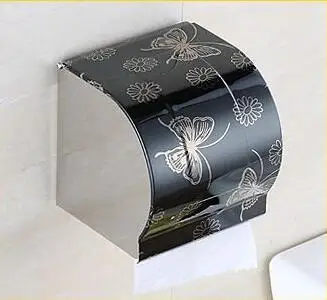 Держатель из нержавеющей стали для туалетной бумаги полированный хром Настенный рулон бумаги для ванной водонепроницаемый ящик - Цвет: Бургундия