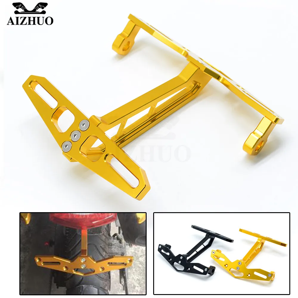 For Honda MSX125 GROM MSX300 MSX 125 MSX 300 Motorcycle License Plate Bracket Holder frame plate CNC Aluminum