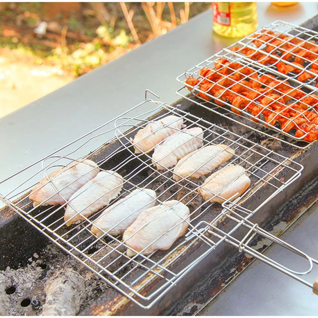 050 Barbecue Net Clip Beat Stainless Steel Rectangular Cool Grid