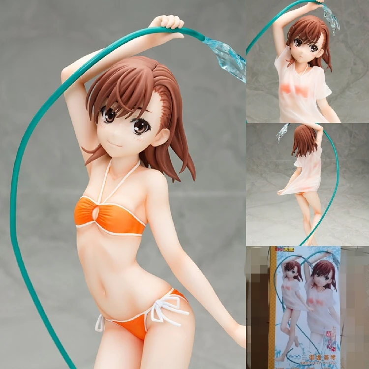 Аниме Toaru Kagaku no Railgun Mikoto Misaka ПВХ фигурка сексуальная фигурка девушки игрушка 28 см