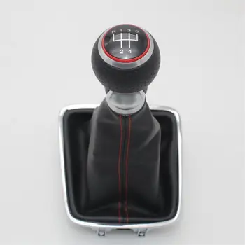 

For VW Golf Plus 2005 2006 2007 2008 2009 2010 2011 2012 2013 2014 Car-Styling 5 Speed Car Gear Stick Shift Knob PU Leather Boot