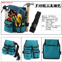Sac à outils multifonctionnel durable, pochette de réparation, pochette imperméable en tissu Oxford, Kit d'outils, poches ceinture de taille pour électriciens 