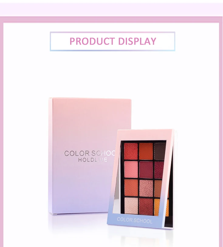 HOLD LIVE 12 Colors Eyeshadow Palette Matte Diamond Glitter Focus Charm Eye Shadow Palette Pigment Nude Eyes Makeup Set (17)