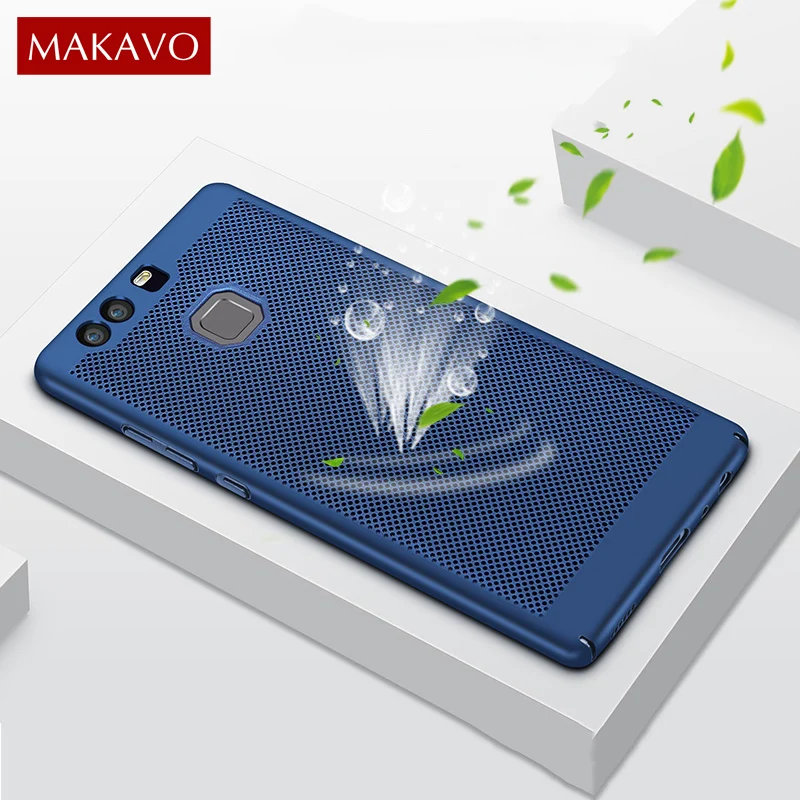 MAKAVO чехол для Huawei P9 360 Защита полые Сельма маттовое покрытие Корпус телефонные