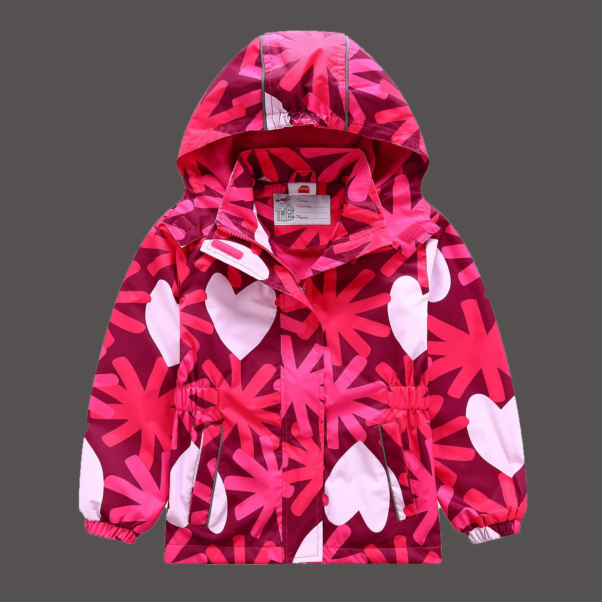 

HSSCZL New Girls Jackets Warm Polar Fleece Jackets For Girls Winter Autumn Waterproof Windbreaker Kids Coat Children Outerwear
