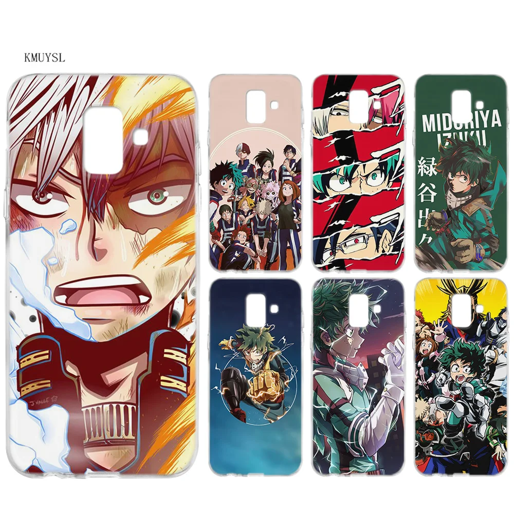 

KMUYSL Boku no Hero Academia TPU Silicon Clear Soft Case Cover Shell for Samsung Galaxy A6 A8 Plus J6 J4 J8 2018