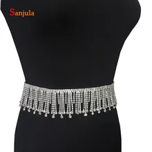 Свадебная цепочка на талии с кисточками специальный дизайн модные свадебные Ремни для невесты женское вечернее платье пояс Cinturon piedras B11
