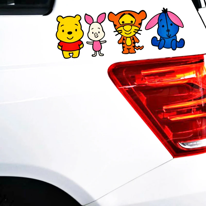 

Etie Car Accessories Cartoon Winnie Pooh Sticker Decal for Motorcycle Skateboard Chevrolet Opel Peugeot Hyundai Lada wardrobe