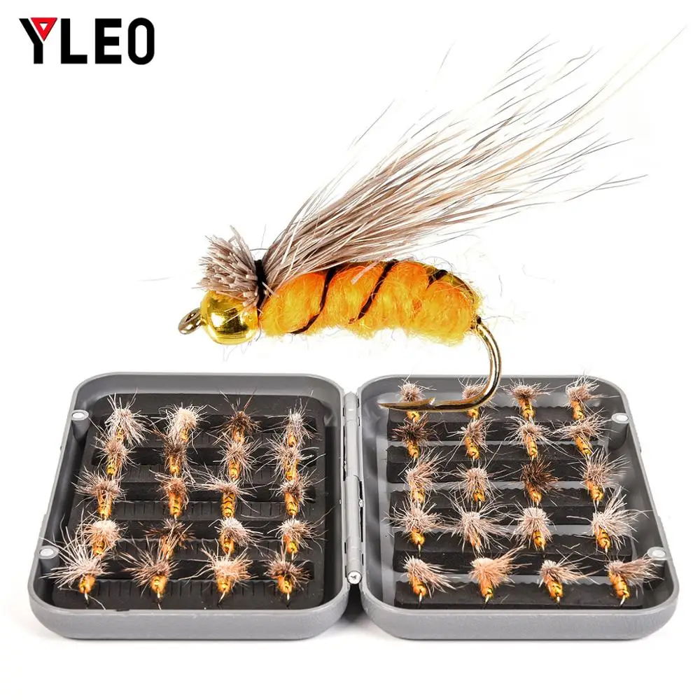 

YLEO The fly flies with large hairs Realistic Nymph Fly for Trout Artificial Insect Bait Fishing Lure