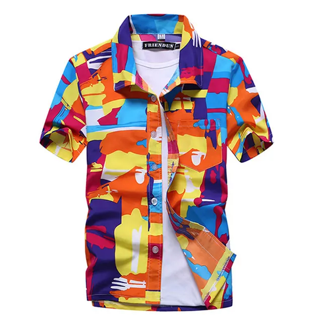 Mens Hipster Summer Short Sleeve Beach Hawaiian Shirt 2018 New Cotton Casual Floral Shirts Slim Fit Mens Hipster Summer Short Sleeve Beach Hawaiian Shirt 2018 New Cotton Casual Floral Shirts Slim Fit