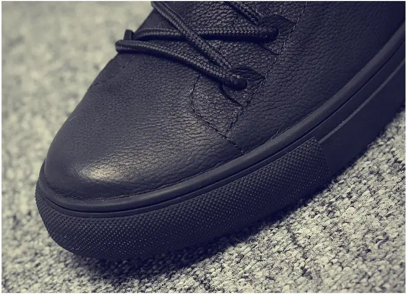 Tleni Большие размеры 45,46 Горячая Распродажа бренд Для мужчин мужской кожаный модные кожаные мужские ботинки черного, белого, серого цветов, низкие туфли на плоской подошве ZL-19