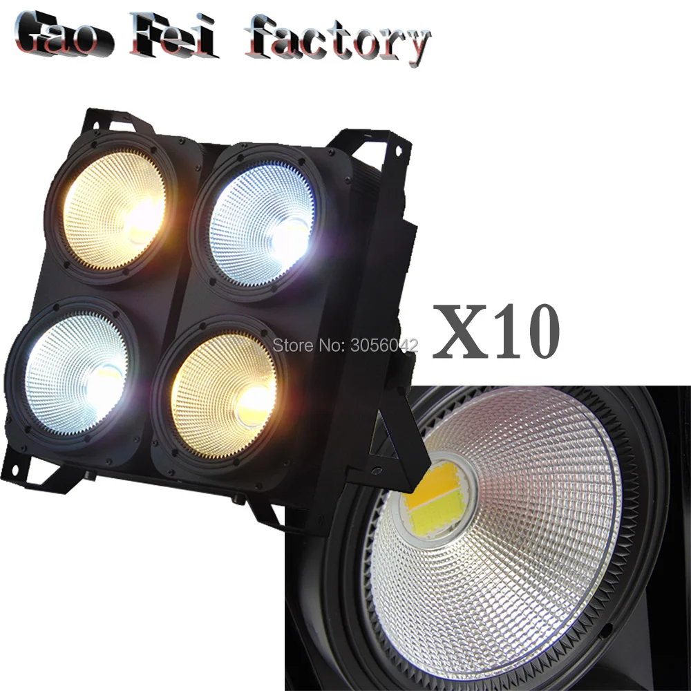 

10pcs/lot 4x100W COB cool white and warm white Lighting LED Par Light High Power Aluminium DJ DMX Beam Strobe Stage Lighting