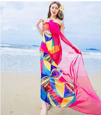 SSexy, женское модное летнее пляжное платье-кафтан, бикини, купальник, накидка, саронг, Цветочный, накидка, пляжная одежда