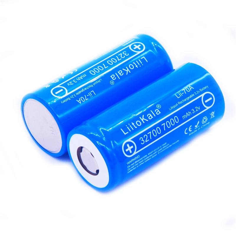 6 шт LiitoKala lii-70A 32700 lifepo4 батарея 7000mah 3,2 V LiFePO4 аккумуляторная батарея с плоским верхом для фонарика 32700 батарея