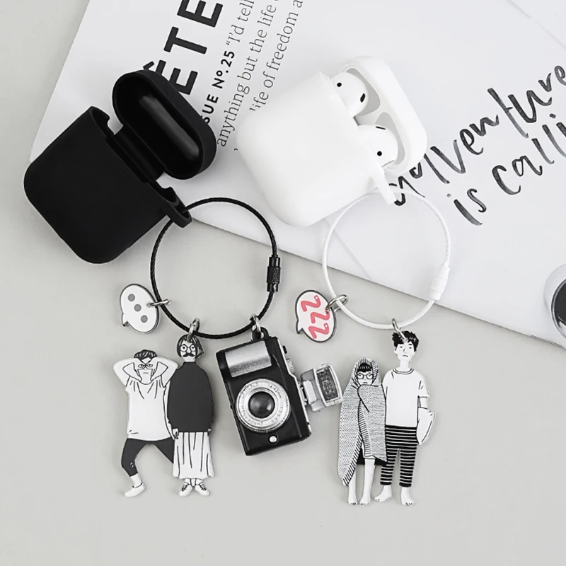 

Bluetooth Earphoone Silicone Case for Apple Airpods Case Couples Fashion Air pods Accessories Bag Protective Cover Anti-lost