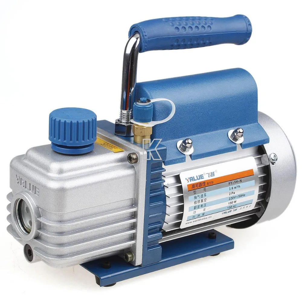 FA124A 220V R410a 2CFM Rotary Vane Deep Vacuum Pump HVAC AC Air Tool Freon 1/4 "Flare in Pumps