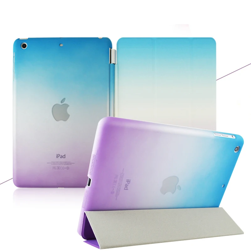 

Case For iPad 2 3 4 Tablet Smart Color PU Leather Hard PC Back Cover For iPad 4 Case Stand Slot Auto Sleep Wake