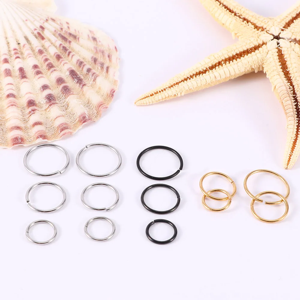

New Arrival Surgical Steel 0.8 mm Cartilage Piercing Stud Thin Small Nose Ring Hoop Fashion Jewelry 3 sizes
