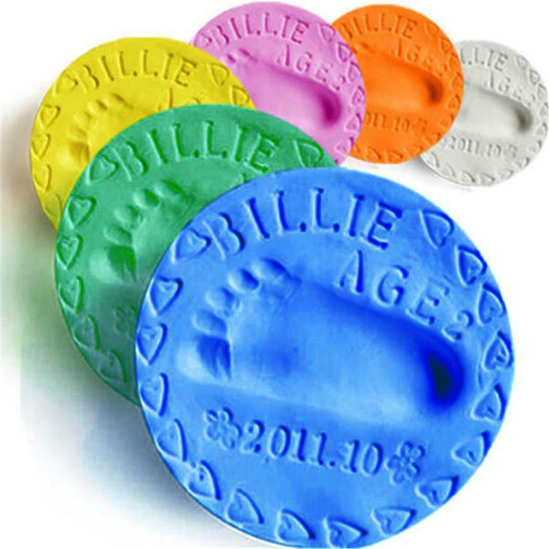 Empreinte De Bebe En Argile Douce A Modeler Air Sec Souvenir De La Croissance Des Enfants Empreinte De Main Moulage De Boue Jouets A Faire Soi Meme Aliexpress