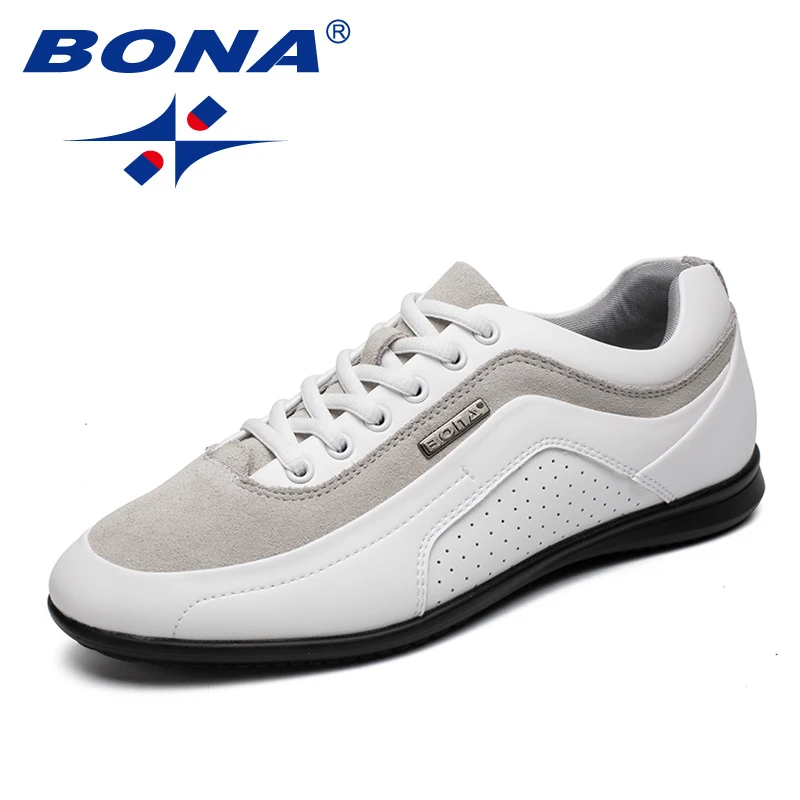 

BONA New Fashion Style Men Casual Shoes Lace Up Men Loafers Microfiber Male Shoes Comfortable Men Flats Soft Fast Free Shipping