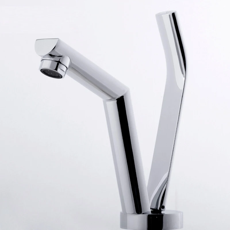 Kitchen bathroom copper faucet handle switch basin sink faucet cold and hot single hole faucet