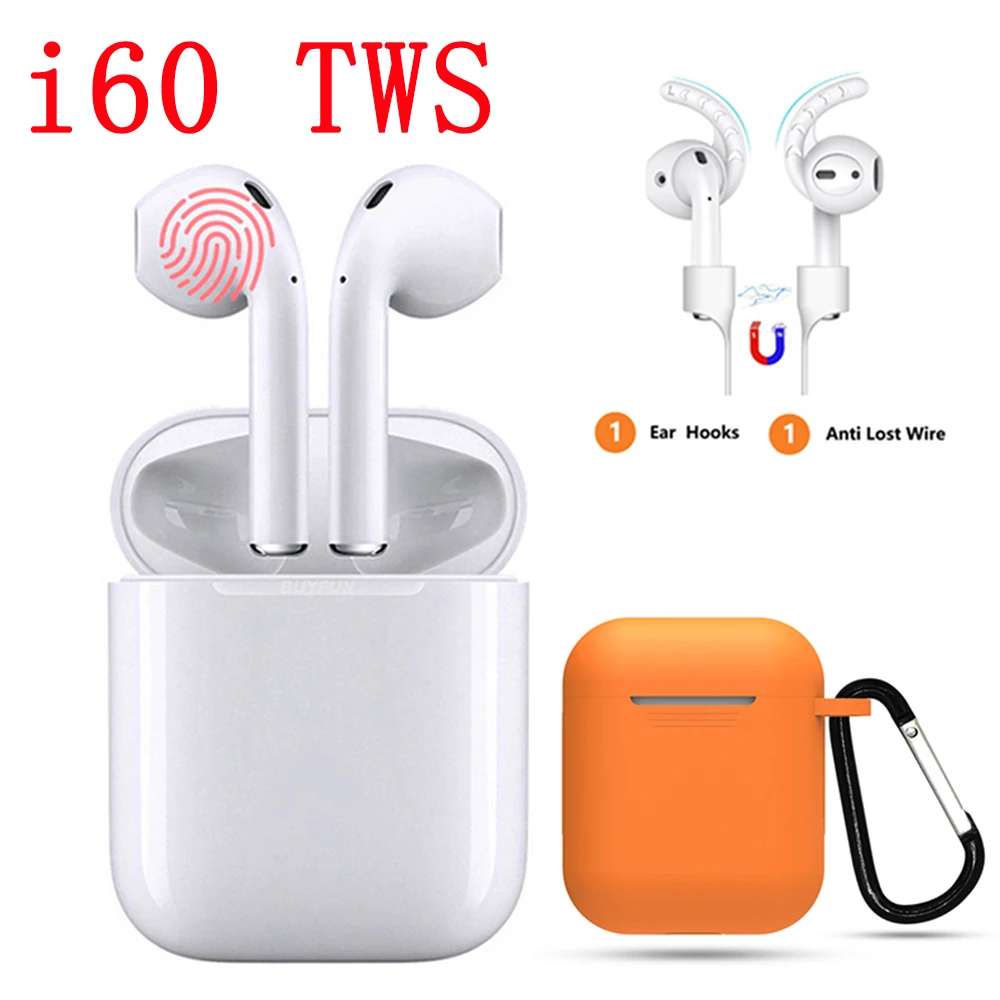 

Wireless Charging Air i60 tws wireless Bluetooth earphone Bluetooth 5.0 touch headset subwoofer pk lk te9 lk-te9 i11 tws i11tws