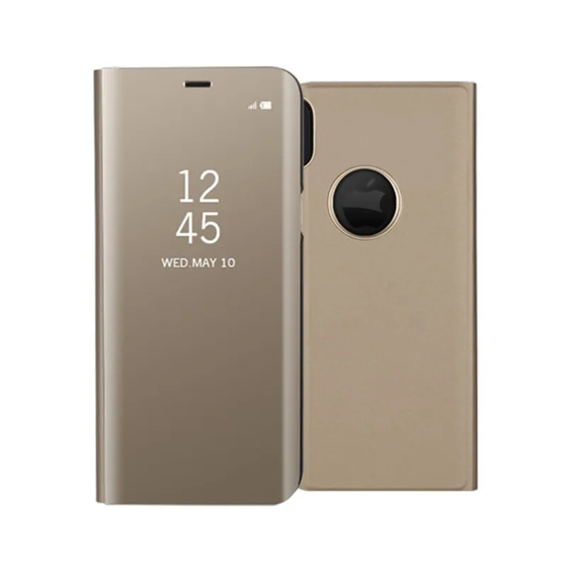 

Luxury Flip PU Leather Window View Mirror Flip Case Clear View Window Smart Cover for Samsung Galaxy Note 8 S6 S7 Edge S8 Plus