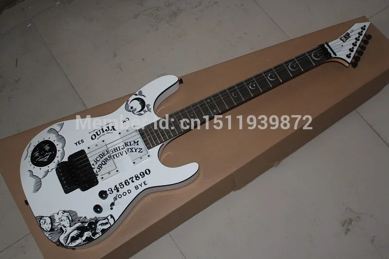 

Hardcase New ESP KH-2 OUIJA Limited Edition Kirk Hammett Signature ESP white Electric Guitar