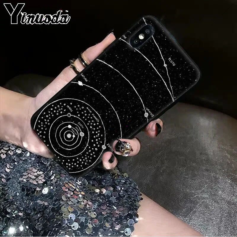 Black With White Moon Stars Space Astronaut