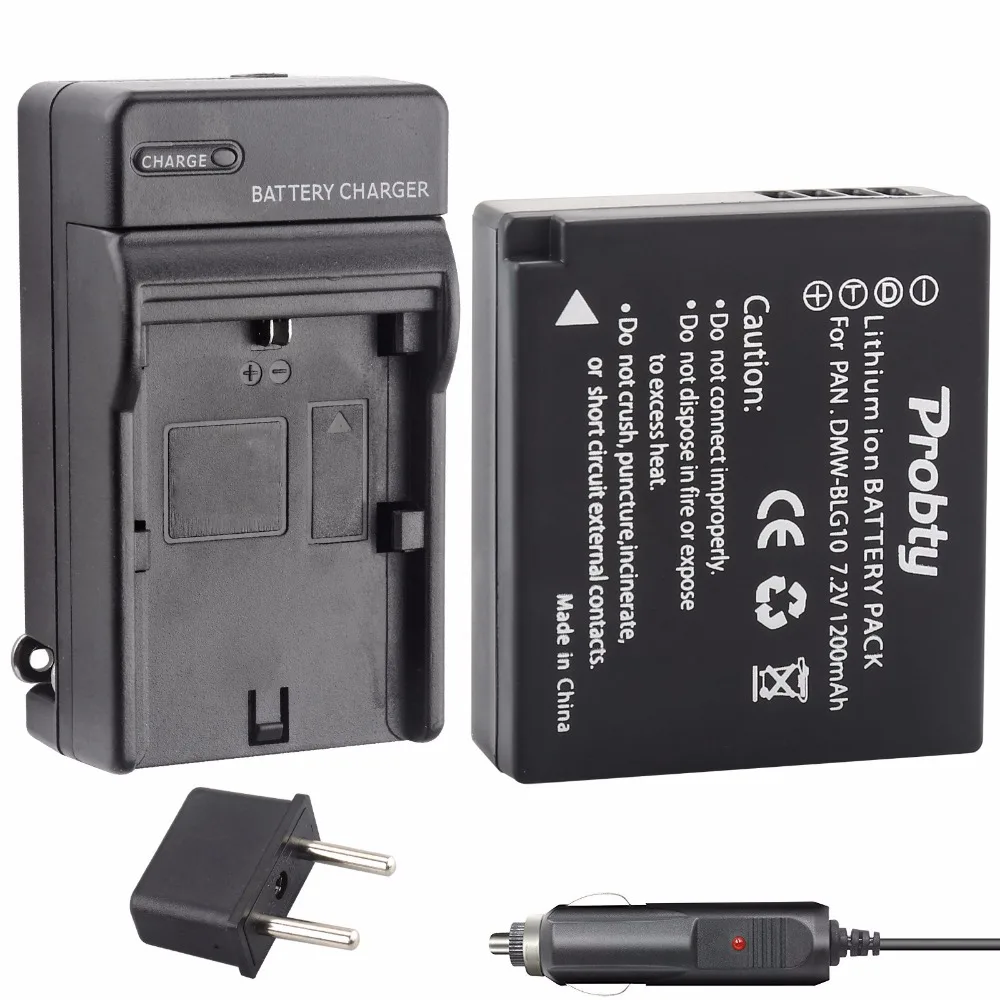 Probty Dmw-Blg10 Dmw Blg10 Batteria + Caricabatterie Per Panasonic Lumix Dmc-Dmc-Zs60 Dmc-Zs100 Dmc-Gx7 Dmc-Lx100 Dmc-Gf3 Dmc-Gf5 Dmc-Gf6