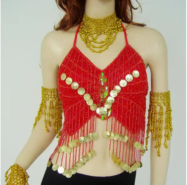 

Belly Dance Hanging Coins Butterfly Bra Belly Dance Bra Sports Bra