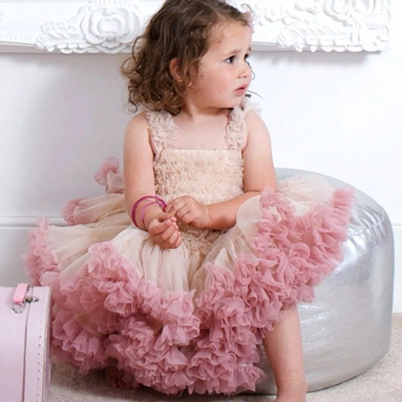 

Hot Brief Solid Cozy Sleeveless Girls Dresses Cute Fashion Lace Princess Dress Cotton Soft O-Neck Summer Kids Dresses For Girls