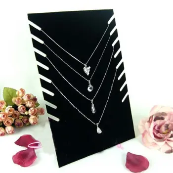

Rectangle Black Wild leather necklace display stand