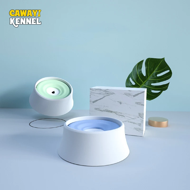 

CAWAYIKENNEL Dog Feeder Drinking Bowls for Dogs Cats Pet Food Bowl Not Wet Mouth Pet Bulldog Buoyancy Bowl Supplies pet feeder