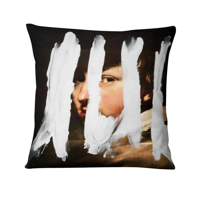 Classical Figure Sculpture Printed Pillowcase Abstract Oil Paint Cushion Decorative Pillow Home Decor Sofa Throw Pillow 45*45cm 