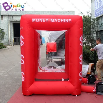 

EXQUISITE CRAFT 1.7x1.5x2.2mh inflatable money machine air blow money game booth custom made for promotion sales and advertising