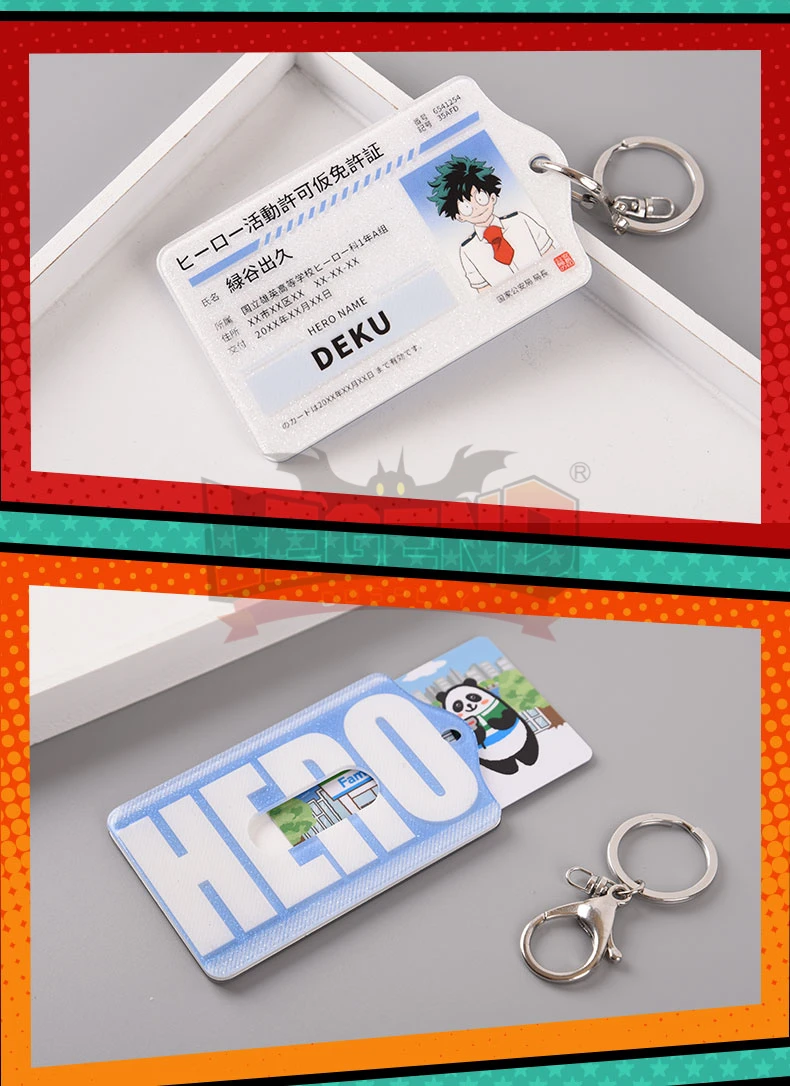 My Hero academic Boku no Akademia Izuku Midoriya Косплей герой временное лицензионное удостоверение