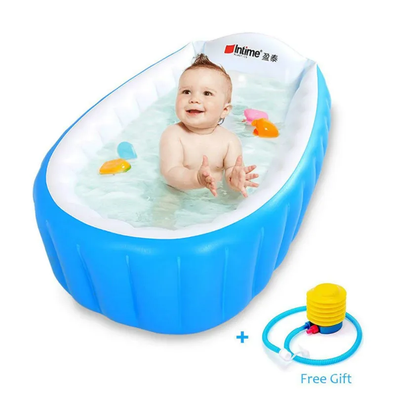 

Baby Inflatable Bathtub, Portable Infant Toddler Non Slip Bathing Tub Travel Bathtub Mini Air Swimming Pool Kids Foldable Basin