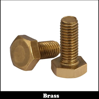 

M10 M10*50/55/60/70/80/100 M10x50/55/60/70/80/100 DIN933 Metric Thread Bolt Brass External Hex Hexagon Head Screw