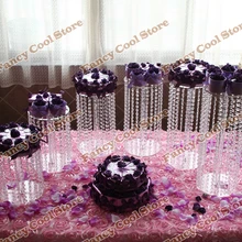 6 шт./компл. свадебные туфли Хрустальная подставка для торта Рождество Свадьба День Рождения вечерние питания ремесло Дисплей инструменты круглый акрил круглое пирожное-Корзиночка 06S1