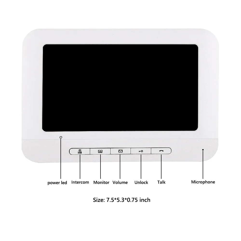 7 дюймов Экран видео-телефон двери внутренной связи Системы 1000TVL Пароль Код Камера 5 шт ID карты видео-дверной звонок