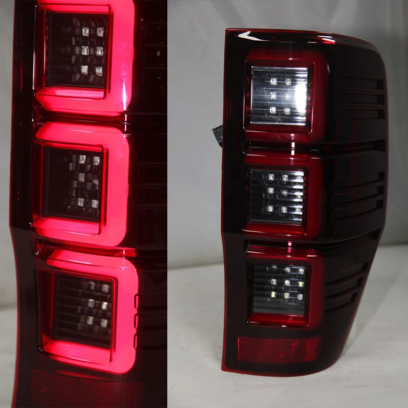 Для FORD Ranger светодиодный задний фонарь 2012 2013 год задние фонари с Парковка лампы поворота Signall обратный красного цвета