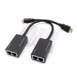 1 пара CAT5e CAT6 HDMI Extender 30 м 10ft HDMI к более чем RJ45 расширения сети усилитель 1080 P LAN Ethernet повторителя разъем