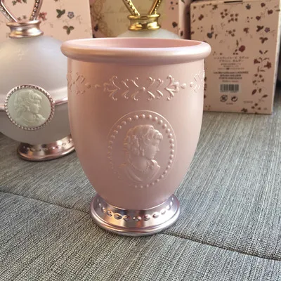 LesM Laduree Queens держатель кисти-белый/розовый Роскошный хранение кистей для макияжа контейнер - Handle Color: Pink