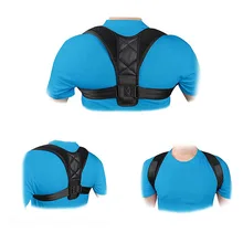 Корректор осанки поддерживающий фиксатор ключицы для сутулости и сгорба регулируемые плечевые поддерживающие ремни для взрослых и детей корсет формирователь