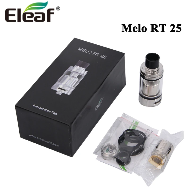 

Eleaf Melo RT 25 Tank 4.5ml and Melo RT 22 Tank 3.8ML Retractable Top Filling E Cigarette Atomizer with ERL Series Coil heads