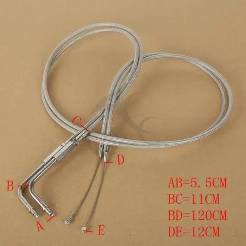 48 120 CM Braided Throttle Cable For Harley Davidson Dyna Softail Sportster Tour Electra Street Glide